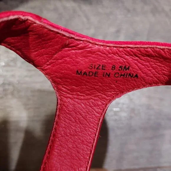 Fanylrobon Red Cloth Shoes Anthropologie Sandals - Picture 10 of 12